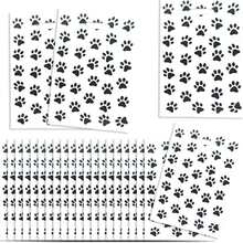 小狗印花派對包,寵物爪子圖案玻璃紙包,10入组黑色和白色對待糖果包包寵物主題女孩男生兒童生日派對寶寶派對裝飾用品 - 如圖所示 - 查看 6