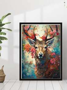 Diy 5d Diamond Painting Kit For Living Room Decoration, Deer In Animal Series - Black - View 4