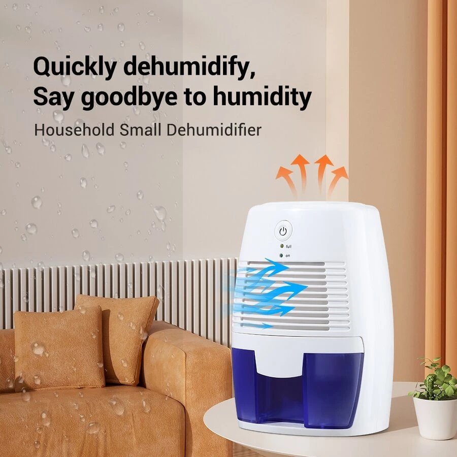 Hailicare Household Small Dehumidifier Bedroom Dryer Portable Quiet Quick Dehumidifier USB Power Cord - White - View 1