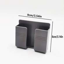 1個手機支架壁掛式組織收納盒牆充電器掛鉤電纜充電底座車用多功能支架 - 灰色 - 查看 2