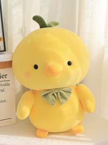 1pc Cartoon Duck Design Pet Plush Toy - Yellow - View 2