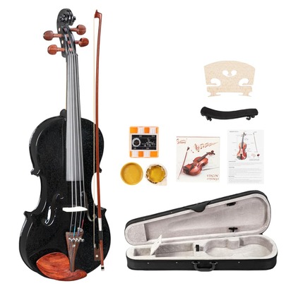 GV103 4/4 Spruce Panel Violin Matte Black