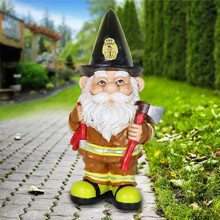 Firefighter Garden Gonk Statue Resin Crafts Ornament - Multicolor - View 1