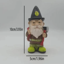 Firefighter Garden Gonk Statue Resin Crafts Ornament - Multicolor - View 3