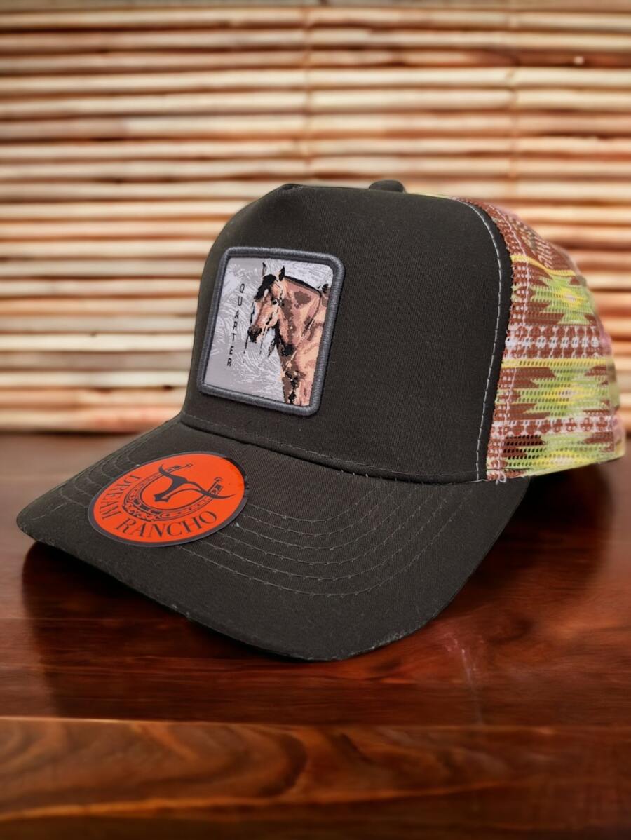 Gorra Semicurva Dream Rancho Con Parche De Caballo Calidad Premium - Marrón - Ver 1