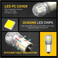 1003 BA15S LED Bulbs Projector replacemENTt for Back Up Reverse Lights - White - View 4