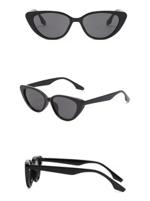 1副女士时尚猫眼有色眼镜，经典复古风格沙滩配饰，适合女士佩戴，秋冬季基本款眼镜，商务休闲，夏季沙滩度假、户外活动、旅行的理想之选