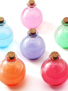 1入組 8.5 盎司球形藥水瓶帶塞圓形玻璃瓶透明藥水罐大號裝飾瓶適用於萬聖節聖誕節服裝道具DIY工藝品裝飾 - 無色 - 查看 6