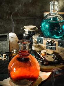 1入組 8.5 盎司球形藥水瓶帶塞圓形玻璃瓶透明藥水罐大號裝飾瓶適用於萬聖節聖誕節服裝道具DIY工藝品裝飾 - 無色 - 查看 5