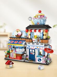 1set ABS Construction Brick, Modern Street Design Building Block For teenagers - Baby Blue - View 1