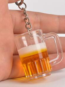 Cups Key Chain Simulation Food Handicraft Keychain For Car Bag Key Rings Holder Jewelry Gift For Women Men 1pc Cool Gifts For Men - Yellow - View 5