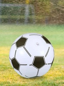 1 pieza Juguete inflable balón de fútbol , playa deportivo - Blanco - Ver 2