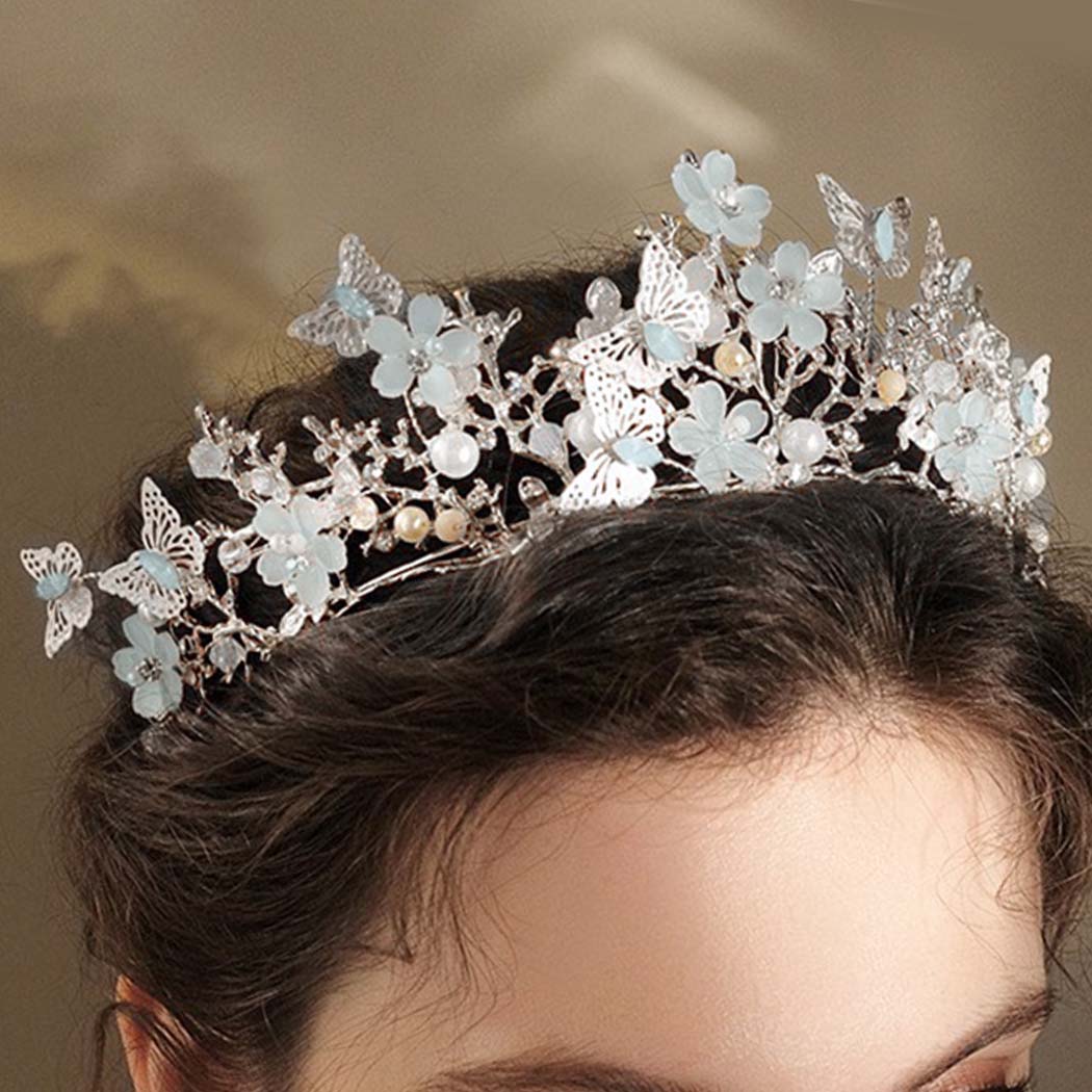 Unicra Queen Crown Butterfly Tiaras and Crowns Rhinestone Tiara Vintage Bridal Wedding Crown