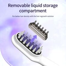 9-speed Red/blue Light Heated Electric Massage Comb For Scalp Massage, Therapy, Hair Growth - White - View 9