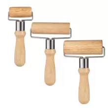 Wooden Rolling Pin & Dough Roller, Hand-held Flour Stick For Making Dumpling Wrapper And Baking
