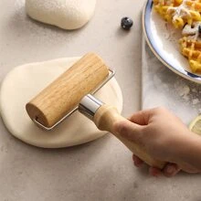 Wooden Rolling Pin & Dough Roller, Hand-held Flour Stick For Making Dumpling Wrapper And Baking