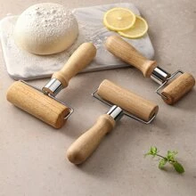 Wooden Rolling Pin & Dough Roller, Hand-held Flour Stick For Making Dumpling Wrapper And Baking