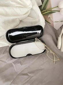 XIANG YU 1入組黑色袖珍和簡約風眼鏡殼套,不是合適適用於太陽眼鏡 - 黑色 - 查看 4