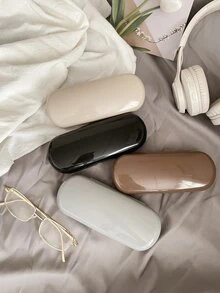 XIANG YU 1入組黑色袖珍和簡約風眼鏡殼套,不是合適適用於太陽眼鏡 - 黑色 - 查看 5