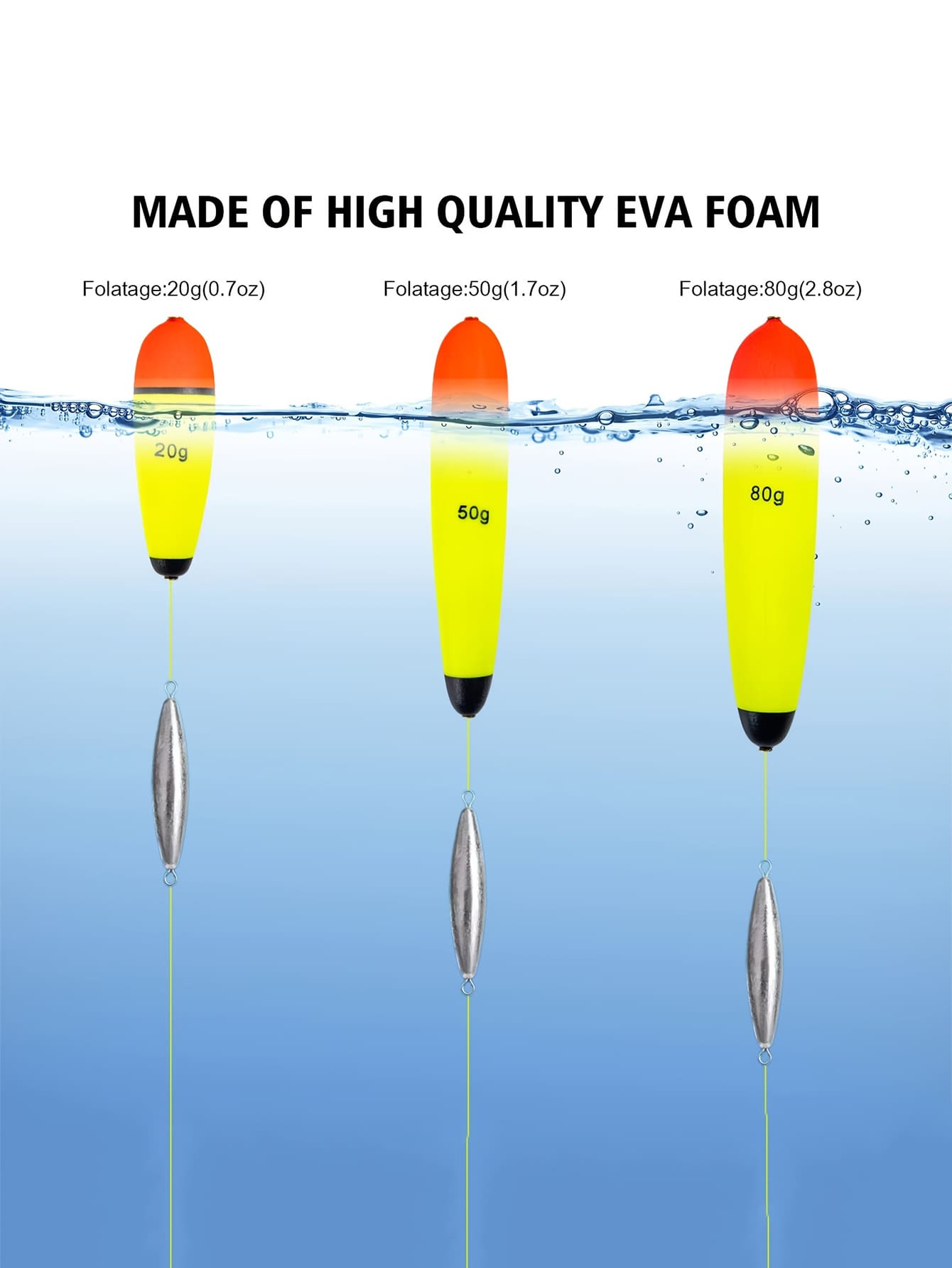 Goture 4pcs/pack Fishing Slip Bobbers For Fishing Floats Kit Balsa Bobbers For Sea Fishing