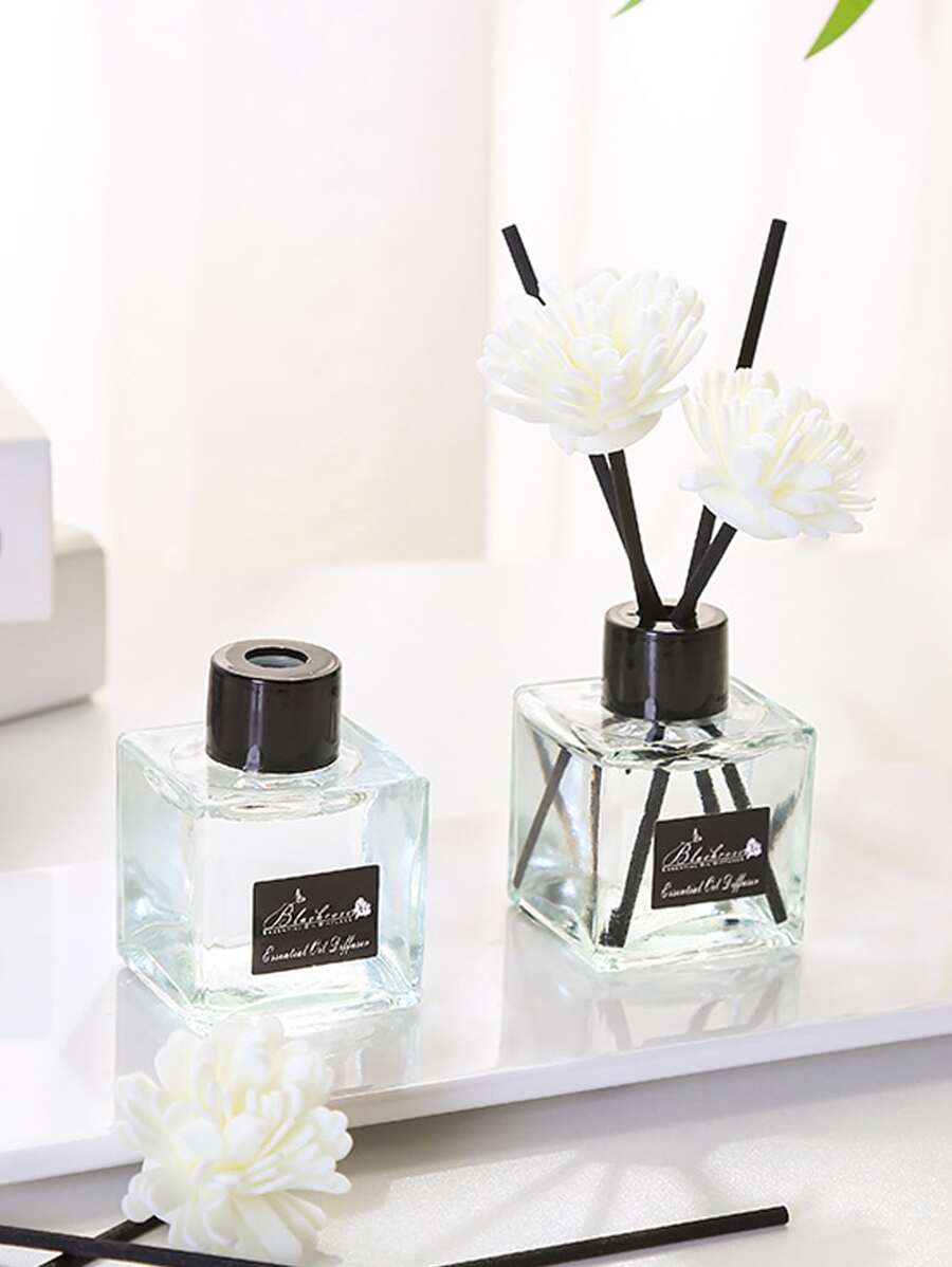 1瓶50ML方形玻璃瓶香氛精油適用於家庭香氣+香氛擴散器棒 - 桂花 - 查看 1