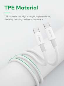 LLano 1入組Type-C快速充電數據線 - 白色 - 查看 7