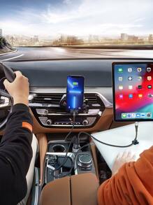 QOOVI 78W 雙口 USB Type C 車充 快充 3.0 PD4.0 快速充電 3 口智慧數字顯示汽車充電器，相容於 IPhone 14 13 Pro 三星 S23 S21 小米 - 銀色 - 查看 9