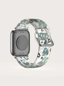 Line Heart Silicone Watchband Compatible With Apple Watch 38mm 40mm 41mm 42mm 44mm 45mm 49mm, Fits Apple Watch Series Ultra/SE/8/7/6/5/4/3/2/1 - Multicolor - View 2