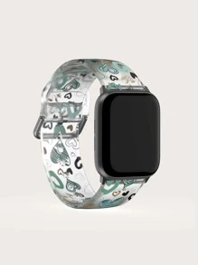 Line Heart Silicone Watchband Compatible With Apple Watch 38mm 40mm 41mm 42mm 44mm 45mm 49mm, Fits Apple Watch Series Ultra/SE/8/7/6/5/4/3/2/1 - Multicolor - View 4