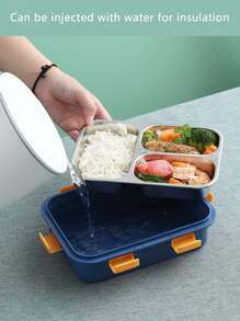 1入組隨機色便攜304不銹鋼便當盒帶,刀具,和防漏蓋 - 彩色 - 查看 3