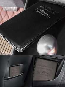 PU Leather Car Storage Organizers - Black - View 2