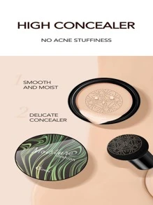 O'CHEAL suave & suave colchón de aire Crema cc con cabeza de hongo Borla para empolvarse , exquisito Corrector , de larga duración control de grasa hidratante Base con mate brillante Crema cc para cara 20G - 105 Natural - Ver 4