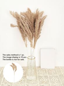 1 cây cỏ đuôi mèo giả bằng nhựa thân đơn, cây cỏ đuôi mèo màu kaki tối giản lãng mạn cho gia đình, đám cưới, tiệc tùng, hoạt động ngoài trời, hoa nhân tạo, 28,7 inch - Màu Khaki - Xem 1