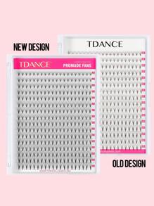TDANCE 1 Caixa Base Pontiaguda Pré-Fabricado Fãs Cílios Meio Haste Extensão De Cílios Pré-Fabricado , Feito À Mão Fãs , C/D Ondurar Misturar Comprimento