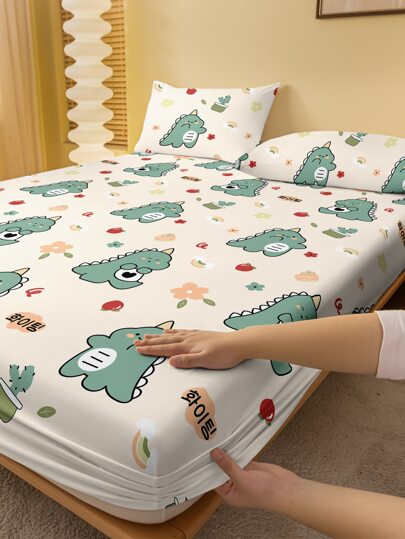 1pc Simple Floral Skin-friendly Breathable Mattress Cover And Dustproof Bedspread