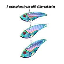 Hengjia 1pc Colorful Dragon Scale Vib Long Casting Lure Metal Fake Bait Zinc Alloy Glitter White Stripe Big Mouth Bass Lure 3g 5g 7g 10g 15g 20g - Multicolor - View 11