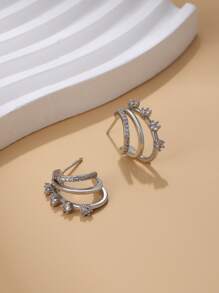 1 par de moda de mujeres personalizado delicado cobre Pendientes de tachuela con zirconia cúbica , fino Accesorios de joya