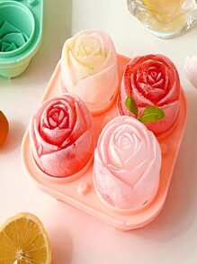 1入組4蛀牙玫瑰形狀製冰格,家用的冰 - 淺粉色 - 查看 2