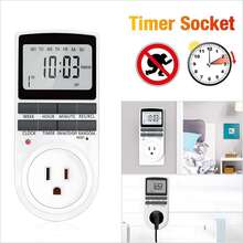 Digital LCD Electric Programmable Dual Outlet Plug In Clock Timer Switchh - Multicolor - View 1