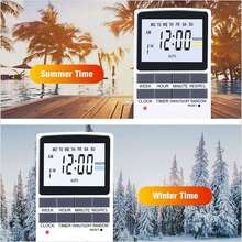 Digital LCD Electric Programmable Dual Outlet Plug In Clock Timer Switchh - Multicolor - View 3