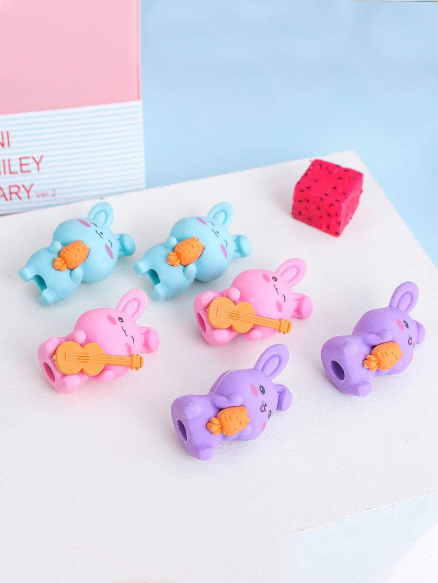 3pcs Cute Rabbit Shaped Erasers SHEIN USA