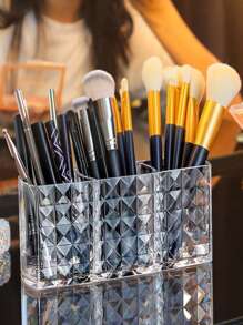 透明化妆刷收纳盒，1 件多功能化妆刷烘干机大容量收纳架，托盘支撑展示适用于梳妆台、浴室台面、橱柜，可容纳眼线笔/唇笔、唇彩、眼线液、口红、眼影、遮瑕膏、房间、家居、卧室、浴室、房子、粉色房间、客厅装饰、旅行用品、礼品袋、送给妈妈、爸爸、男士、朋友、老师、生日、婚礼、书桌、架子、配件、礼品盒、有趣的礼物、存储、化妆刷架 - 無色 - 查看 1