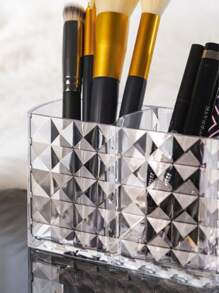 透明化妆刷收纳盒，1 件多功能化妆刷烘干机大容量收纳架，托盘支撑展示适用于梳妆台、浴室台面、橱柜，可容纳眼线笔/唇笔、唇彩、眼线液、口红、眼影、遮瑕膏、房间、家居、卧室、浴室、房子、粉色房间、客厅装饰、旅行用品、礼品袋、送给妈妈、爸爸、男士、朋友、老师、生日、婚礼、书桌、架子、配件、礼品盒、有趣的礼物、存储、化妆刷架 - 無色 - 查看 2