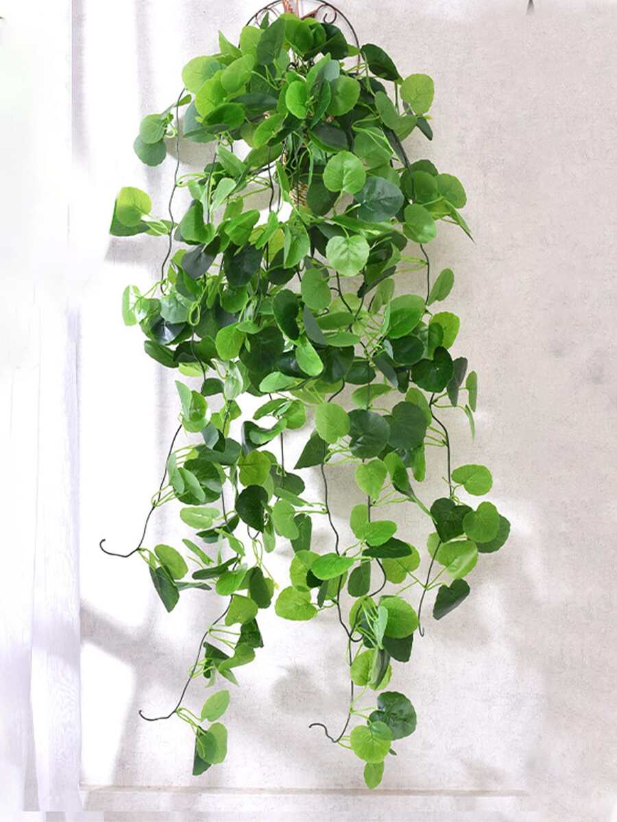 artificial planta verde verde Decoración de pared con hojas , adecuado para casa Decoración ( sin Olla ) - Negro - Ver 1