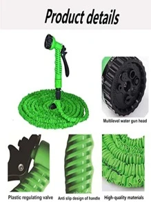 Manguera Expandible para Jardin con Pistola Aspersor Retractil de 30 Metros - Verde - Ver 2