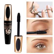 Blue 5D Silk Fiber Mascara Waterproof Long-Lasting Not Blooming Eye Lashes Mascara Thick Curling Lengthening Volume Mascara Fast Dry False Lash Effect Extension Make-Up - 藍色 - 查看 5