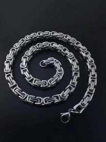 CVNANA 1Pc Phong Cách Châu Âu Và Mỹ Hip hop Đá Nhân Rap Ice Out Thorn & Vòng Cổ Mạ Kim Cương Giả Cho Nam Và Nữ, Vòng Tay & Vòng Cổ Phong Cách Cổ Điển Punk, Quà Tặng Sinh Nhật Tông Màu Bạc - Bạc - Xem 4
