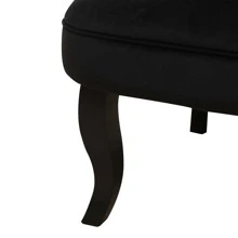 Modern Velvet Accent Chair,Contemporary Upholstered Single Sofa for Home,Office Living Room - 黑色 - 查看 5