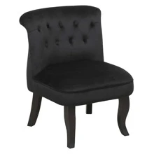 Modern Velvet Accent Chair,Contemporary Upholstered Single Sofa for Home,Office Living Room - 黑色 - 查看 8
