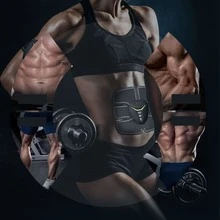 Rechargeable Abdominal Muscle Stimulator, Ems Abs & Arm Trainer Equipment, Professional Gear Muscle Electric Stimulator For Home Gym Workout Body Massaging Device - Black - View 3